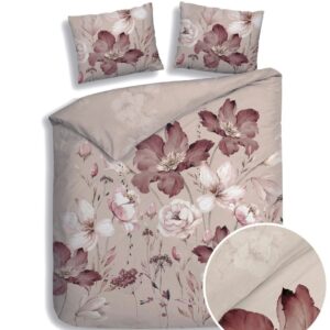 Heckett & Lane Mako-Satin Bettwäsche 135x200 Marie natural Bumen Blüten auber... EAN:8718518409292