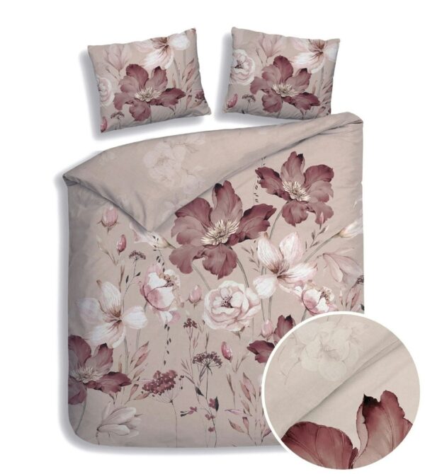 Heckett & Lane Mako-Satin Bettwäsche 135x200 Marie natural Bumen Blüten auber... EAN:8718518409292