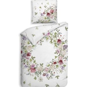 Heckett & Lane Satin Bettwäsche 155x220 Ghirlanda White Rosen Blütenkranz Rom... EAN:8718518426664