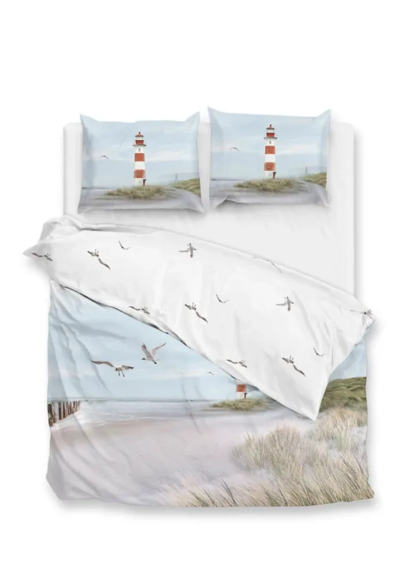 Zo! Home Cotton Bettwäsche 135x200 Lighthouse Leuchtturm Strand Möven Maritim EAN:8718518427494