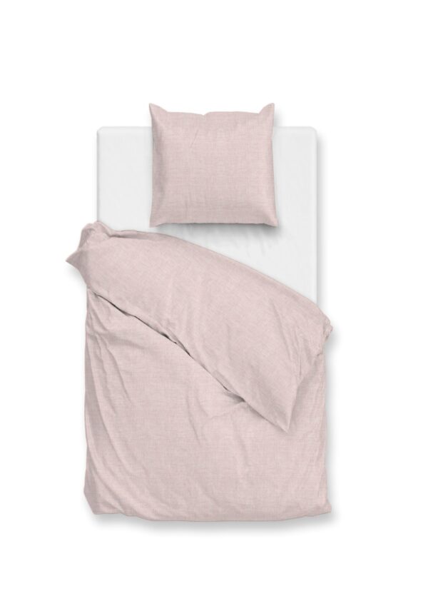 Zo! Home Flanell Bettwäsche 135x200 Flanella di Lino Shell Nude uni Melange rosa EAN:8718518438513