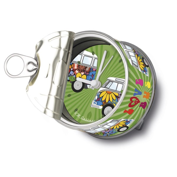 VW Volkswagen MyClock "LOVE BUS" - Uhr in der Konservendose - magnetisch - Blickfang / Geschenk