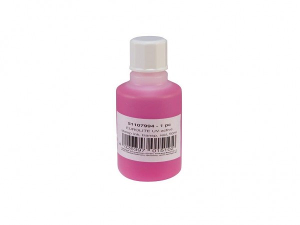 UV -aktive Stempelfarbe - transparent rot - 50ml