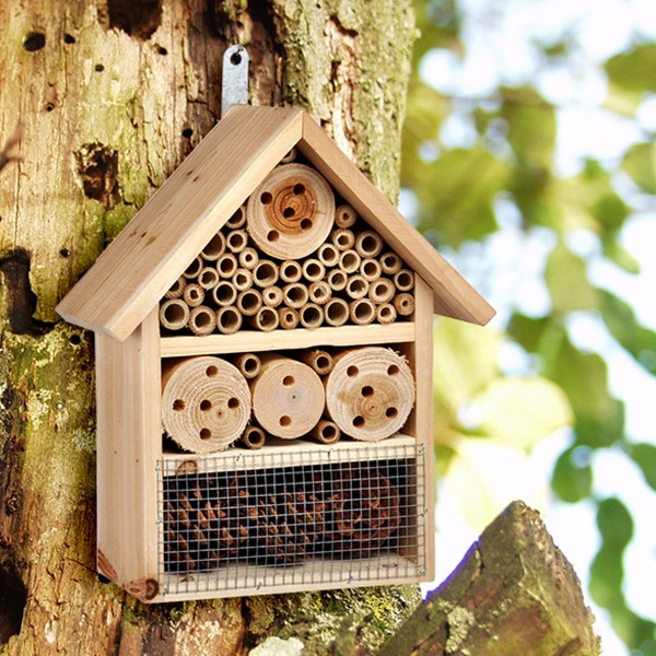 Insektenhotel mit 3 Stockwerken - Tannenholz