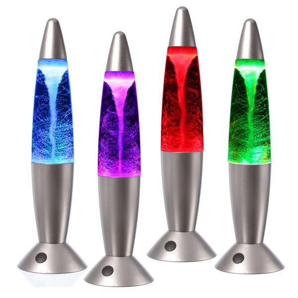 ROCKET LAMP - TORNADO RGB - Touchsensor - silber - Wirbelnde Schneeflocken