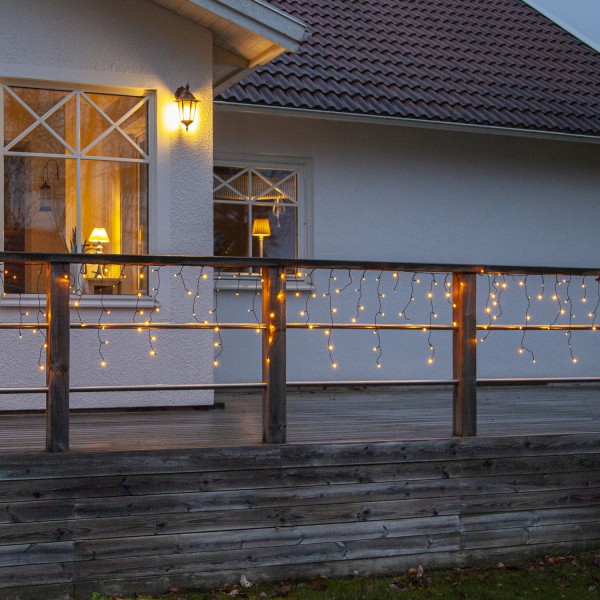 LED Lichtvorhang - Eisregen - GOLDEN LED Serie - 240 ultra warmweiße LED - L: 5