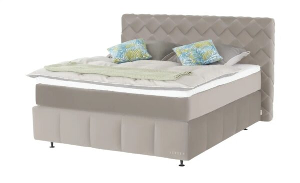 Jette Home Boxspringbett  Braid ¦ beige ¦ Maße (cm): B: 222 H: 123 Betten > Boxspringbetten > Boxspringbetten 200x200 - Höffner