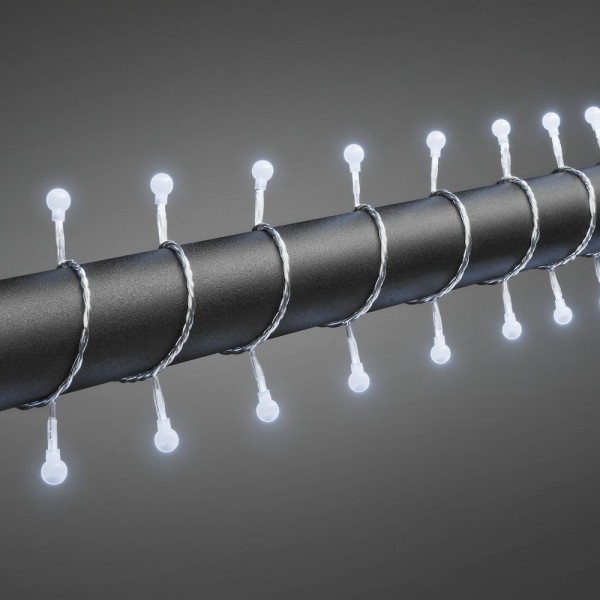 LED-Kugellichterkette - runde 160 kaltweiße LED - L:12