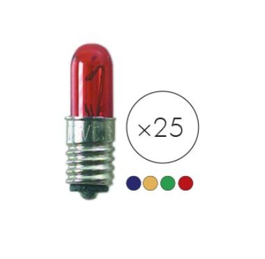 Ersatzlampen 25er Pack - 4 Farben gemischt - E5 - 12V - 0