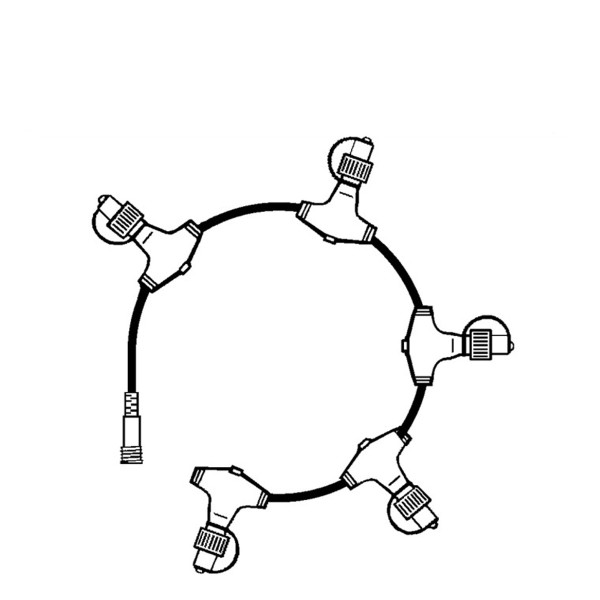 System 24 5-fach Verteiler - Soft-Ring - L: 0