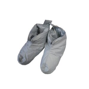 Kuschelwarme Daunenschuhe Bettschuhe Hausschuhe silber Gr. 2 EAN:0785983360265