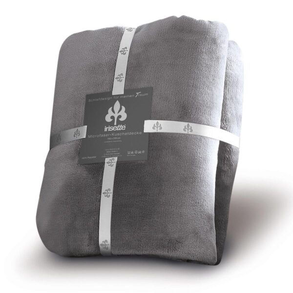 Irisette Wohndecke Flausch Kuscheldecke Relax 8900-12 Grau 150x200 EAN:4005367110658