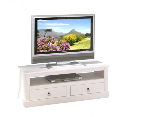 TV-Board PROVENCE Kommode mit 2 Schubladen Kiefer massiv weiß EAN:4010340291538