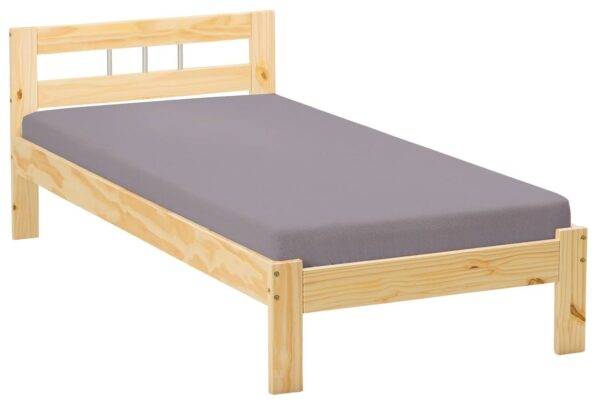 Bett Einzelbett JANA Kiefer Massivholz 90 x 200 cm natur lackiert EAN:4010340304252