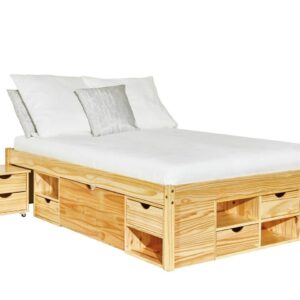 Funktionsbett Doppelbett Claas 180 x 200 Kiefer massiv natur lackiert EAN:4010340346504