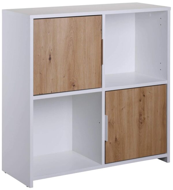 Regal Bücherregal PEPETO 2TW mit 2 Türen Optik: Weiß / Artisan Eiche EAN:4010340940658