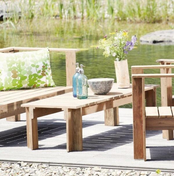 Gartentisch Teak Tisch BATTEN Jan Kurtz Beistelltisch zu Loungegruppe EAN:4021224911121