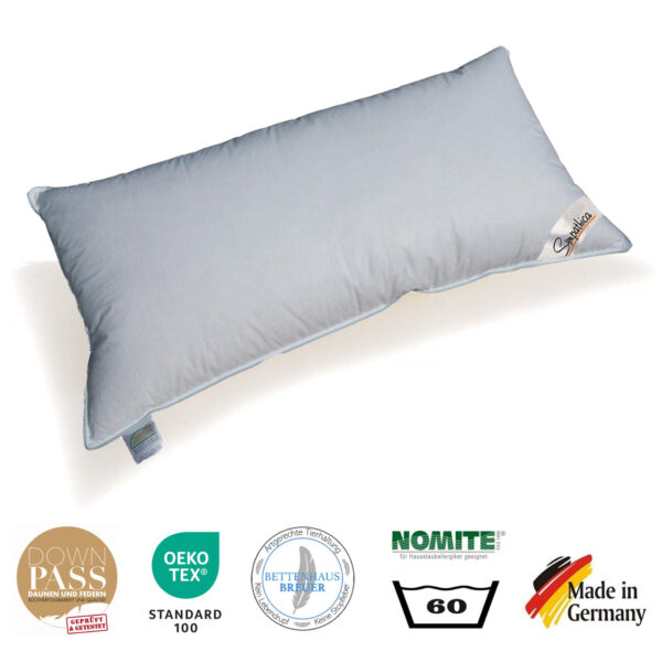 Kopfkissen 660g neue 30% Daunen 70% Federn medium Daunenpass 40x80 EAN:4033829223059