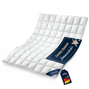 Daunenpass Sommer Daunen Bettdecke Sommerbett Sommerdecke 300g 155x220 EAN:4033829352544