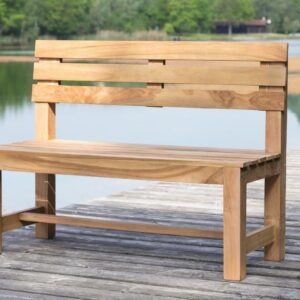 Teak Gartenbank | 2-Sitzer 120 cm | Stabilität trifft auf edles Design EAN:4039214014615