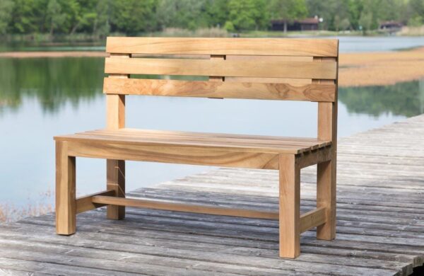 Teak Gartenbank | 2-Sitzer 120 cm | Stabilität trifft auf edles Design EAN:4039214014615