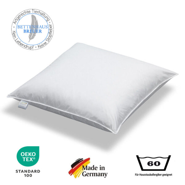 Kopfkissen Daunenkissen 100% sibirische Daunen 500g leicht weich 80x80 EAN:4039754185653