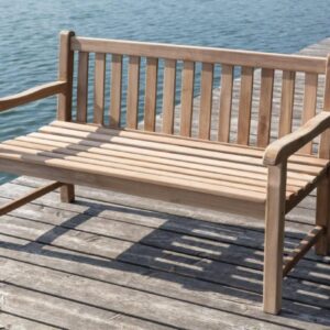 Teak Gartenbank Timberly 150 cm 3-sitzig mit Armlehne EAN:4041908076038