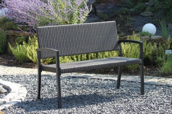 Gartenbank Parkbank SAN REMO Aluminium und Polygeflecht Coffee EAN:4041908080257