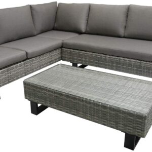 Gartensofa Lounge Gartengarnitur Cadiz grau 3- teilig inkl. Auflagen EAN:4041908109125