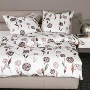 Janine Mako Satin Bettwäsche Palermo 31154-07 Pusteblume Mauve 135x200 EAN:4065334126730