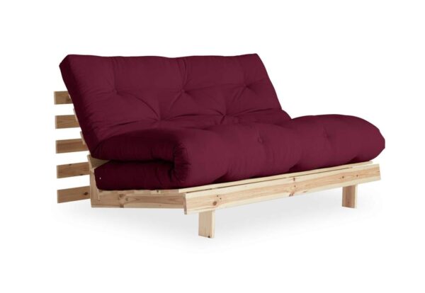 Schlafsofa ROOTS 140 cm Polster BORDEAUX Klappsofa Gestell Kiefer EAN:4250983115475