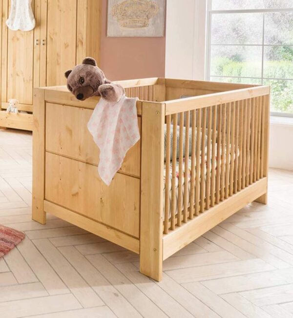 Babybett VITA 140 x 70 cm Kinderbett mit Sprossen Kiefer massiv EAN:4251707121451