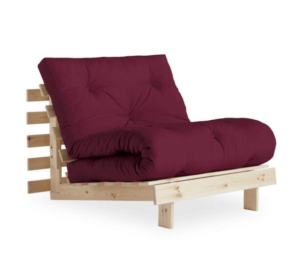 Schlafsofa ROOTS 90 cm Polster BORDEAUX Klappsofa Gestell Kiefer EAN:5713655008028