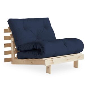 Schlafsofa ROOTS 90 cm Polster NAVY BLUE Ausziehcouch Gestell Kiefer EAN:5713655100975