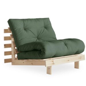 Schlafsofa ROOTS 90 cm Polster OLIVE GREEN Funktionssofa Klappgestell EAN:5713655104645