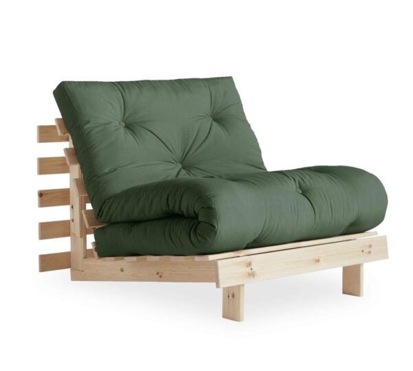 Schlafsofa ROOTS 90 cm Polster OLIVE GREEN Funktionssofa Klappgestell EAN:5713655104645