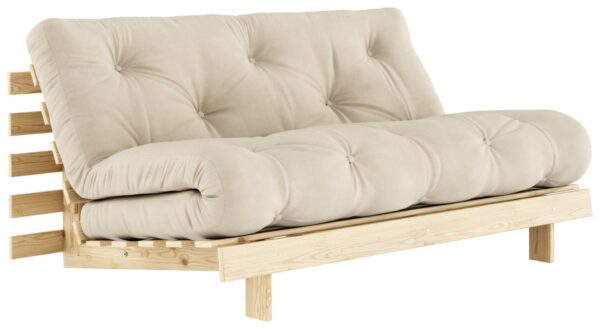 Schlafsofa ROOTS 160 cm Polster BEIGE Klappsofa Gestell Kiefer EAN:5713655146409