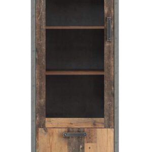 Vitrine CLIF 2-trg. Optik: Old Wood Vintage von Forte EAN:5904767886721