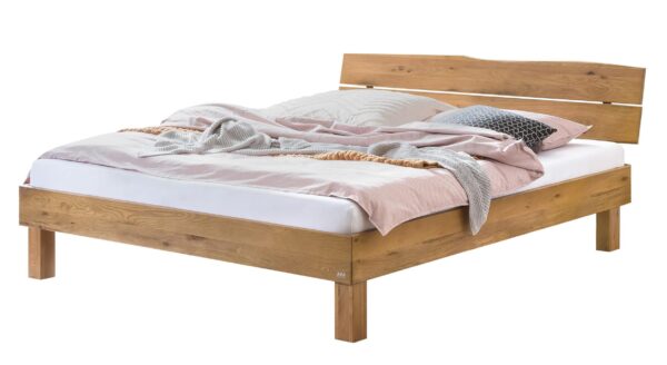 Hasena RENZETTI Bett Massivholzbett 200x200 Fuß 25 cm Wildeiche geölt EAN:7618756361486