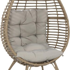 Lesli Living Gartensessel CHILL Sitzei Egg Polyrattan Stroh EAN:8714365414533