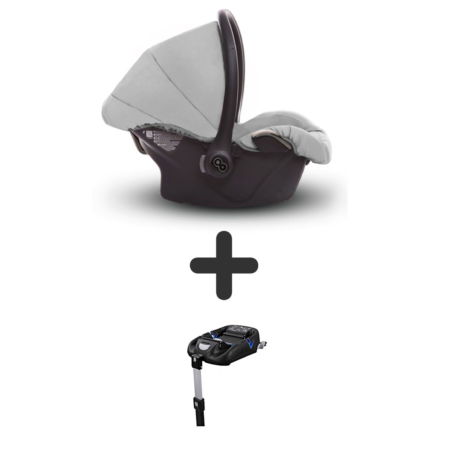 TPFLiving Babyschale Ultra Stoff mit oder ohne Isofix - Zen / Nickel / mit Isofix