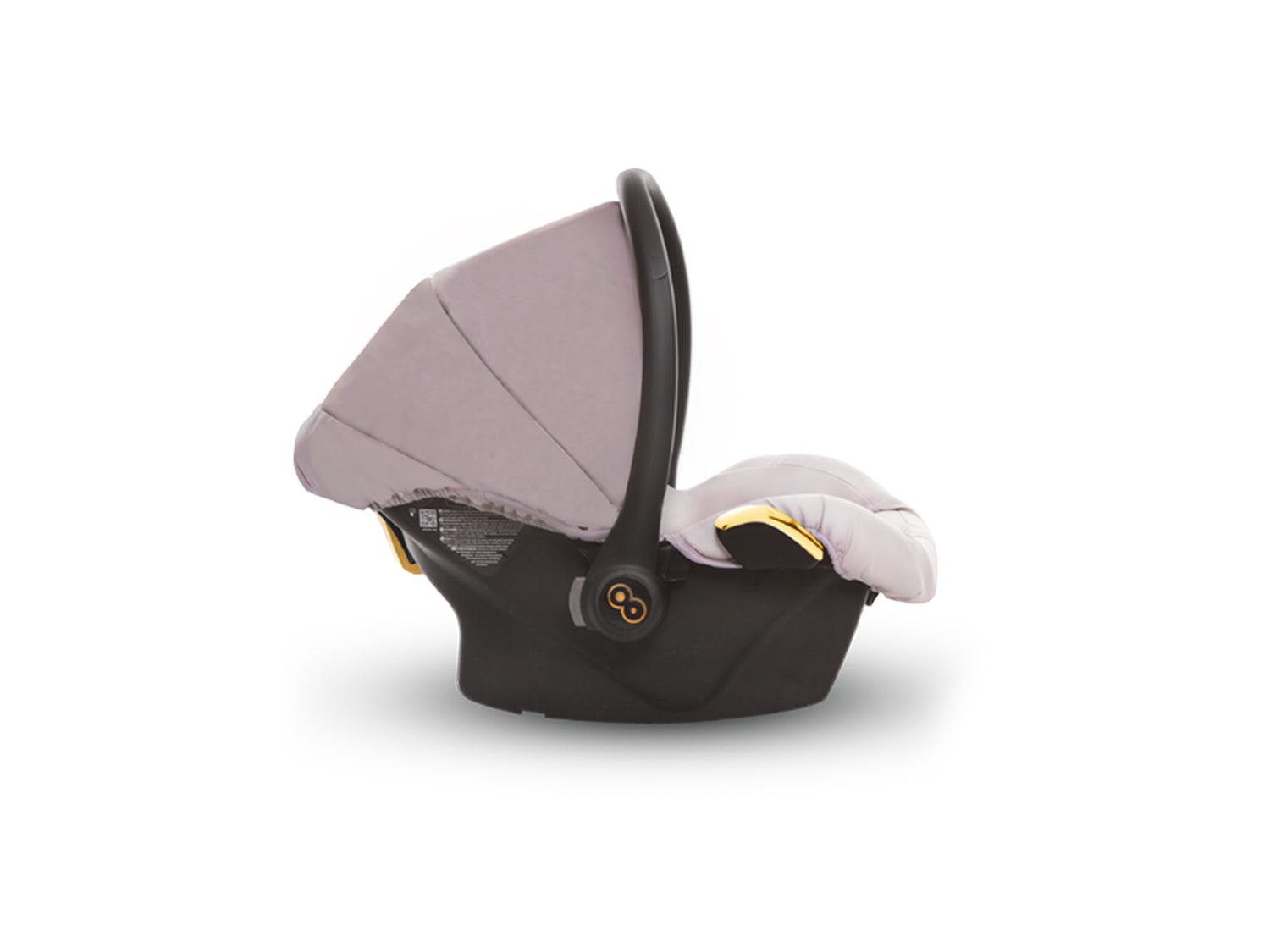 TPFLiving Babyschale Ultra Stoff mit oder ohne Isofix - Pastell / Gold / ohne Isofix