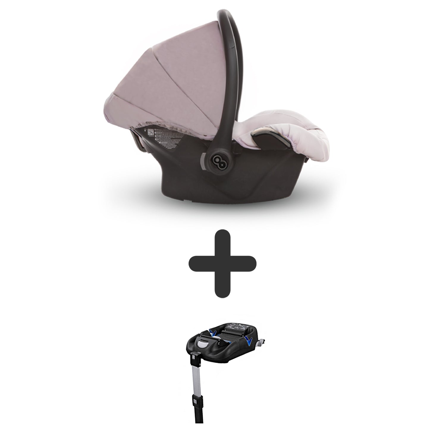 TPFLiving Babyschale Ultra Stoff mit oder ohne Isofix - Pastell / Nickel / mit Isofix