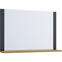 Wandspiegel Lendas anthrazit Eiche Honig Nachbildung Holzwerkstoff B/H/T: ca. 80x65x17 cm