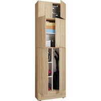 Putzschrank Lona Eiche Sonoma Nachbildung weiß B/H/T: ca. 70x240x39 cm