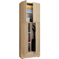 Putzschrank Lona Eiche Sonoma Nachbildung weiß B/H/T: ca. 70x200x39 cm