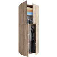 Putzschrank Lona XXL Putzschrank Eiche Sonoma Nachbildung weiß B/H/T: ca. 70x182x39 cm