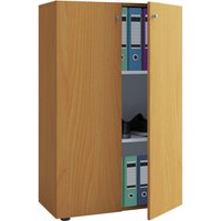 Büroschrank Lona XL buche Nachbildung weiß B/H/T: ca. 70x110x39 cm