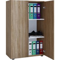 Büroschrank Lona XL Eiche Sonoma Nachbildung weiß B/H/T: ca. 70x110x39 cm