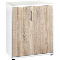 Aktenschrank Serie 200 perlweiß Eiche Sonoma Nachbildung B/H/T: ca. 65